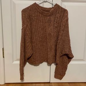 Free People Cropped Cotton Sweater